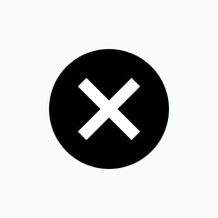 Cross Mark. Delete Icon. Erase, Remove Symbol - Vector.