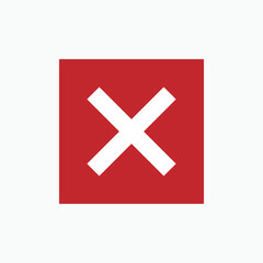 Cross Mark. Delete Icon. Erase, Remove Symbol - Vector.