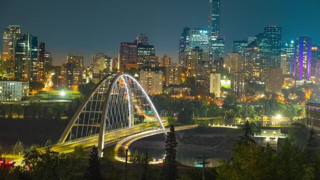 Edmonton city, Alberta, Canada high speed 4K timelapse video