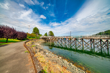 Nanaimo buildings in the morning, Vancouver Island