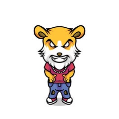 Hamster bandit mafia logo illustration 