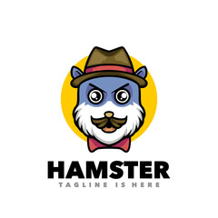 Cute hamster mafia logo