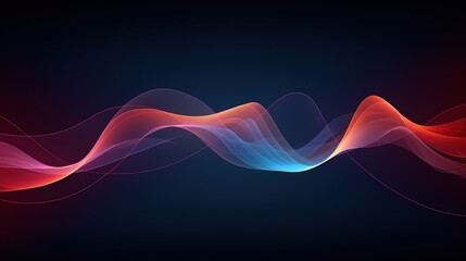 Advanced wave drawing. Abstract Neon Light, abstract color background, nightclub empty room interior, Technology. Harmony