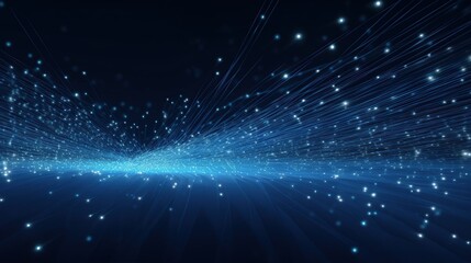 form of speed of light, point of light. Distributed register technology, background made of lines, circles and particles. Block chain network. Digital graphics