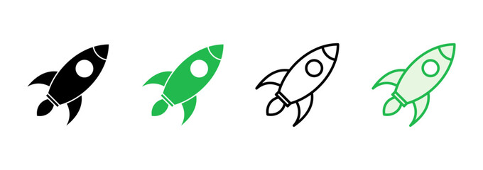 Rocket icon set. Startup icon vector.