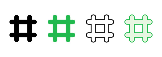 Obraz premium Hashtag icon set. hashtag symbol