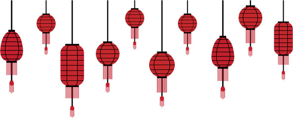 red chinese lanterns