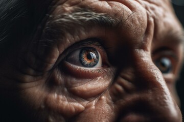 Eye disease causing vision loss due to aging. Generative AI - obrazy, fototapety, plakaty