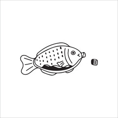 vector illustration of fish toy