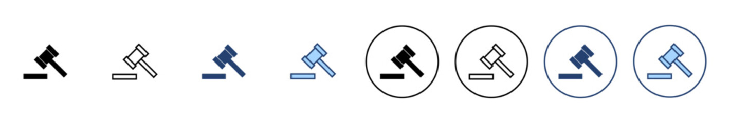 Gavel icon vector. judge gavel sign and symbol. law icon. auction hammer