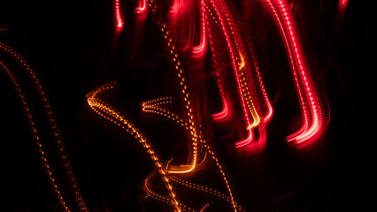 Lichter wirbel neon licht dunkel nacht hintergrund abstrakt Illustration bildschirmschoner leuchtend augenschonend lichtmalerei malen gemälde pinselstriche farben bunt  