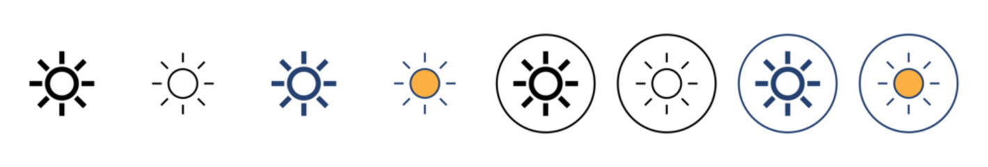 Sun icon vector. Brightness sign and symbol