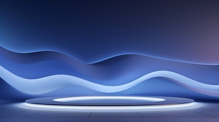 Fototapeta premium 3D Render Empty Display Background with, Display, Mockup, Presentation