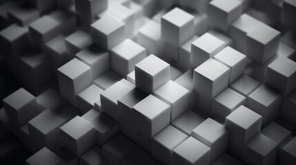 3d illustration of cubes from lights above