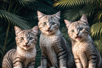 Cats Taking Selfie at The Jungle