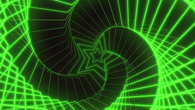 An abstract, vibrant green pattern with a central star. Versatile for backgrounds or design purposes, adding a visually appealing touch