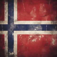 Grunge flag of norway