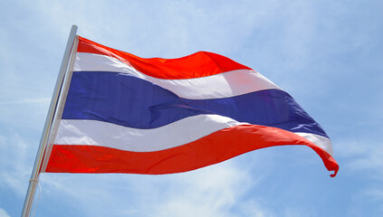 close up national flag of thailand