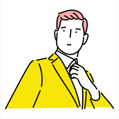 Business man, businessperson or employee staff people cartoon. Company professional minimalist illustration vector