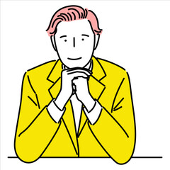 Business man, businessperson or employee staff people cartoon. Company professional minimalist illustration vector