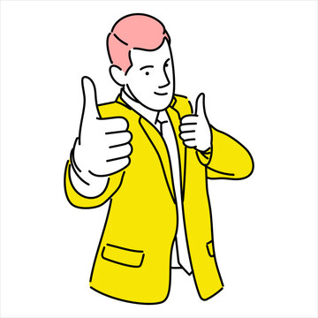 recommend clip art: Business man, businessperson or employee staff people cartoon. Company professional minimalist illustration vector