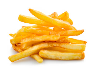 french fries in white background