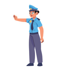 police day woman character