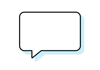 Naklejka premium シンプルな吹き出しのイラスト素材