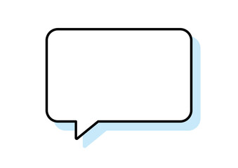 シンプルな吹き出しのイラスト素材