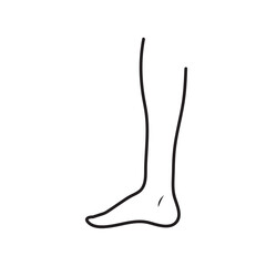 Foot, foot standing icon. human body part icons. flat trendy style illustration on white background..eps
