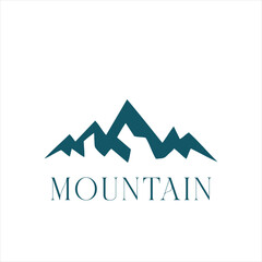 Vintage Mountain Logo Design Vector Template