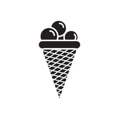Fototapeta na wymiar Ice cream simple flat trendy style illustrationn on white background..eps