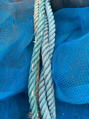fishing rope and fishing net background