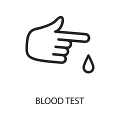 Blood Test icon. healthcare simple icon on white background..eps