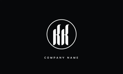 KK Abstract Letters Logo Monogram
