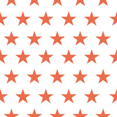 Seamless Scattered Stars Pattern in Retro Colors