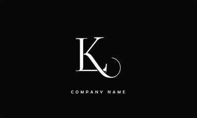KL, LK, K, L Abstract Letters Logo Monogram