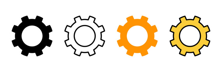 setting Icon set vector. Cog settings sign and symbol. Gear Sign