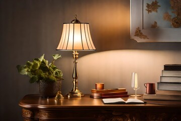 lamp on the table