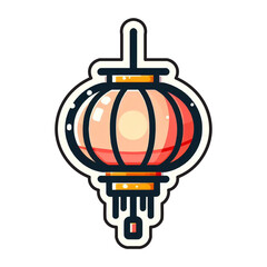 Chinese lantern icon. Cartoon illustration of Chinese lantern vector icon for web design.