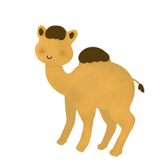 Cute camel cartoon Eid al-Adha Muslim Eid fitr
