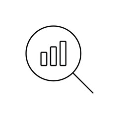 Precision Insights: Streamlined Web Icons for Data Analysis, Statistics, and Analytics - Minimalist Outline Collection in Vector Illustration. calculator, data, database, discover, focus, gear, growth