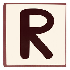 Alphabet letter R