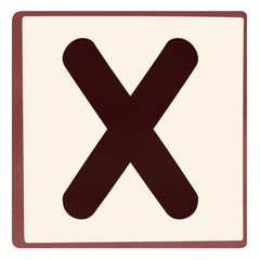 Alphabet letter X