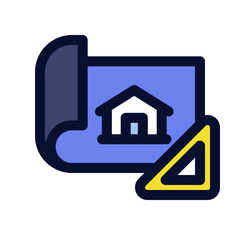 Building Blueprint Icon