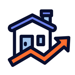 Obraz premium Property Value Growth Icon