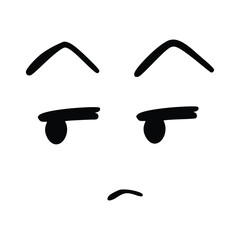 Kawaii's cute face. Manga-style eyes and mouth. Funny cartoon Japanese emoticon in different expressions, mega Big Set. Expression anime character and emoticon face illustration. Background. Print.