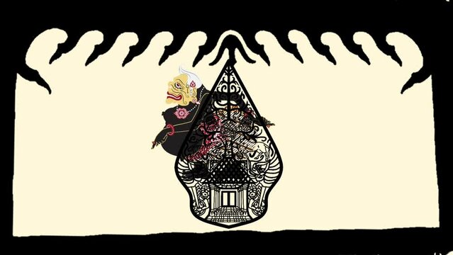 Javanese cultur puppet semar with gunungan