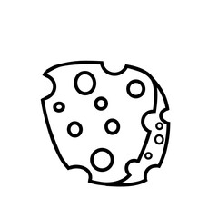 cheese outline black and white