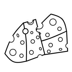 cheese outline black and white
